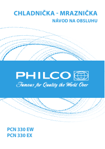 Návod Philco PCN 330 EW Chladnička s mrazničkou