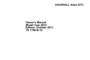 Manual Vauxhall Astra GTC (2012)