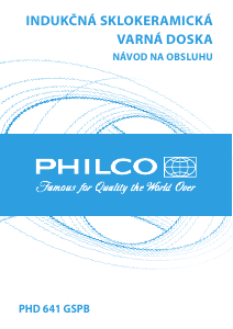 Návod Philco PHD 641 GSPB Pánt
