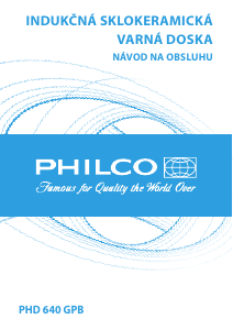 Návod Philco PHD 640 GPB Pánt
