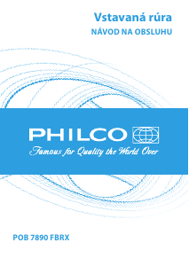 Návod Philco POB 7890 FBRX Rúra