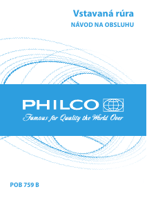 Návod Philco POB 759 B Rúra