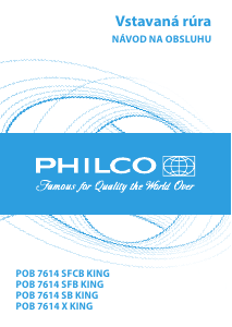 Návod Philco POB 7614 X KING Rúra