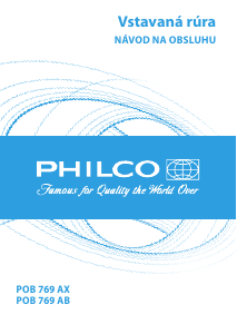 Návod Philco POB 769 AX Rúra