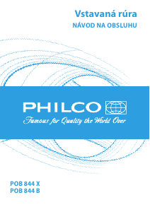 Návod Philco POB 844 X Rúra