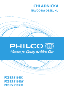 Návod Philco PXSBS 519 CX Chladnička