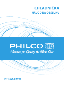 Návod Philco PTB 66 EMW Chladnička