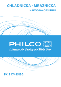 Návod Philco PXIS 474 ENBG Chladnička