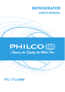 Bruksanvisning Philco PTL 1772 DNBI Kylskåp