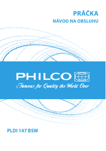 Návod Philco PLDI 147 BSW Práčka