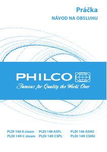 Návod Philco PLDI 148 A steam Práčka