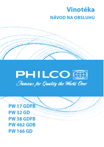 Návod Philco PW 462 GDB Vinotéka