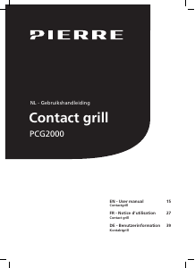 Handleiding Pierre PCG2000 Contactgrill
