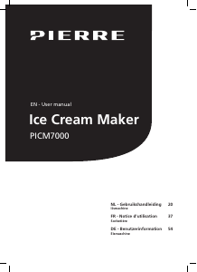 Handleiding Pierre PICM7000 IJsmachine