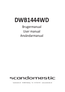 Bruksanvisning Scandomestic DWB1444WD Diskmaskin