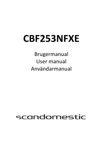 Brugsanvisning Scandomestic CBF253NFXE Køle-fryseskab