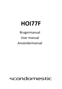 Brugsanvisning Scandomestic HOI77F Kogesektion