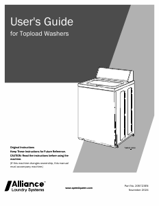 Handleiding Speed Queen TR5006WN Wasmachine