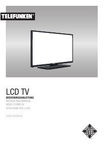 Manual Telefunken D40F280N4CW LCD Television