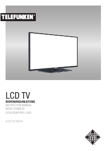 Manuale Telefunken D43F287N4CW LCD televisore