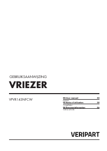 Bedienungsanleitung Veripart VPVR143NFCW Gefrierschrank