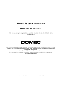Manual de uso Domec AENG Placa