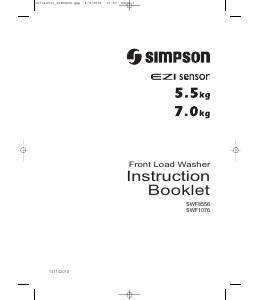 Handleiding Simpson SWF1076 Wasmachine