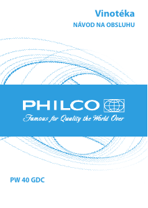 Návod Philco PW 40 GDC Vinotéka