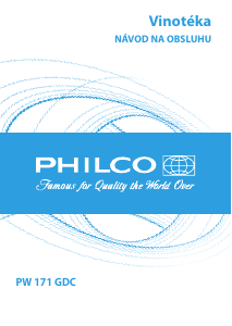 Návod Philco PW 171 GDC Vinotéka