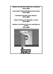 Manual de uso Teka TKX1 600T Lavadora