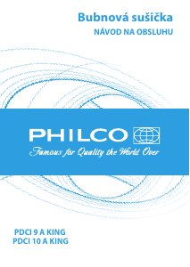 Návod Philco PDCI 9 A King Sušička