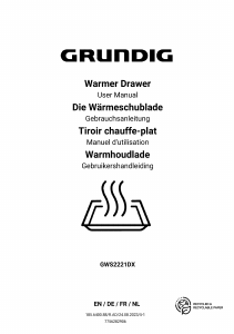 Mode d’emploi Grundig GWS2221DX Tiroir chauffant
