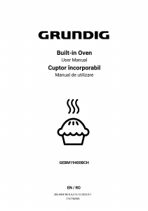 Manual Grundig GEBM19400BCH Cuptor