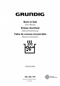 Mode d’emploi Grundig GIEI827578PN Table de cuisson