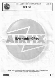 Manual Airfix set A55300 Model Kits BAe Harrier GR9A
