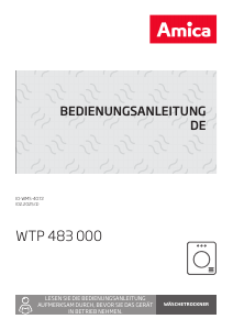 Bedienungsanleitung Amica WTP 483 000 Trockner
