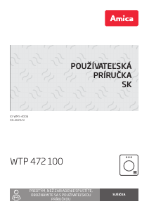 Návod Amica WTP 472 100 Sušička