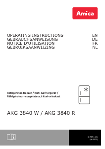 Bedienungsanleitung Amica AKG 3840 W Kühl-gefrierkombination