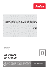 Bedienungsanleitung Amica WA 474 082 Waschmaschine
