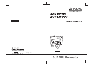 Manual Subaru RGV12100 Generator