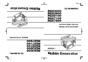 Manual Subaru RGX3000 Generator