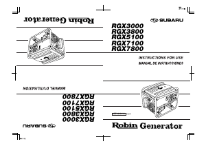 Manual Subaru RGX5100 Generator