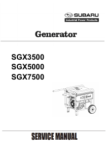 Handleiding Subaru SGX3500 Generator