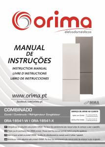 Manual de uso Orima ORA 18541 NFW Frigorífico combinado