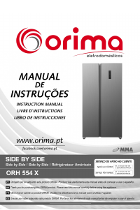 Manual de uso Orima ORH 554 X Frigorífico combinado