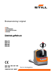 Bruksanvisning Still EXU-22 Gaffeltruck