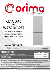 Manual de uso Orima ORA 1862 NF X Frigorífico combinado