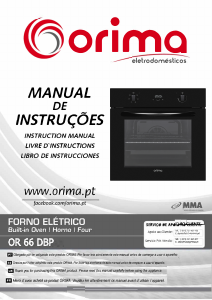 Manual de uso Orima OR 66 DBP Horno