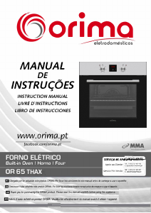 Manual de uso Orima OR 65 THAX Horno