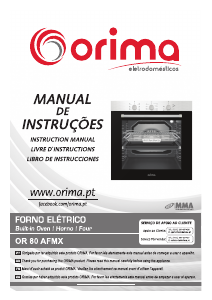 Manual Orima OR 80 AFMX Forno